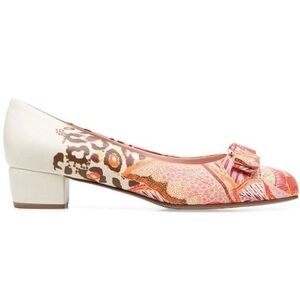 Salvatore Ferragamo vara 8 Women's Multicolor Block Heel Pumps